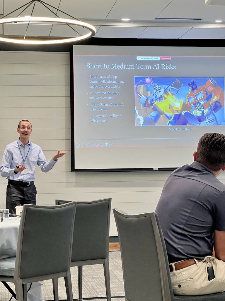 David Dabney presenting to electric utility professionals